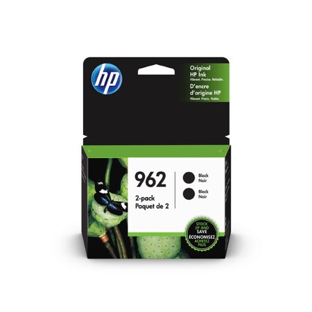 Hp HP 962, 3JB33AN Black Original Ink Cartridge 2-Pack, 1,000 x 2 Yield 3JB33AN